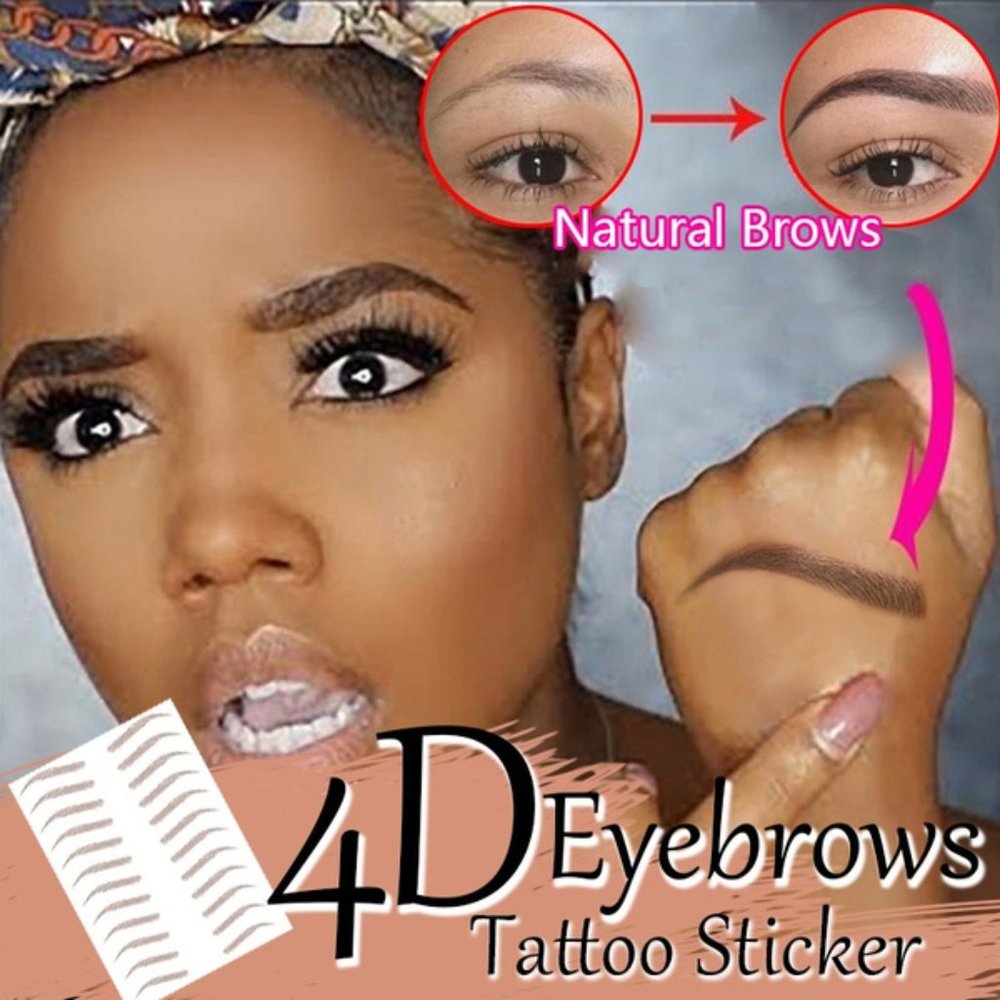 Hair-like Eyebrow Tattoo Sticker False Eyebrows Waterproof Lasting Makeup Kit